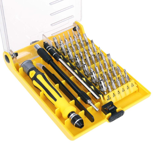 KIT DESTORNILLADORES 45 IN 1 AMARILLO